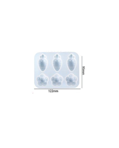 havuç desenli dekoratif silikon kalıp - 122x95 mm -Kod:386