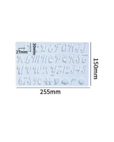 Harf Silikon Kalıp - 255x150 mm-Kod:381