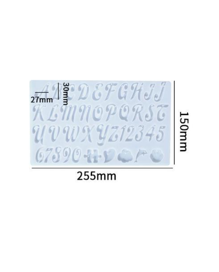 Harf Silikon Kalıp - 255x150 mm-Kod:381