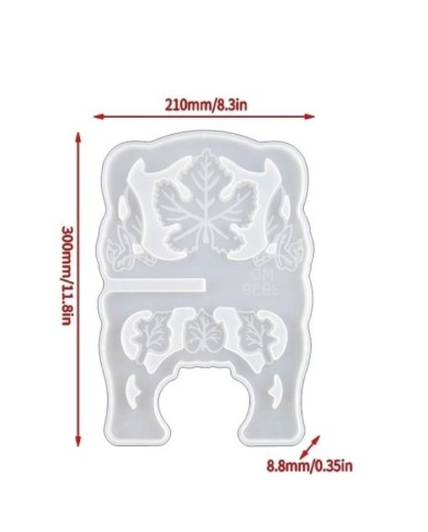 Yaprak desenli Rahle  BİR ADET SİLİKON KALIP -Kod:371
