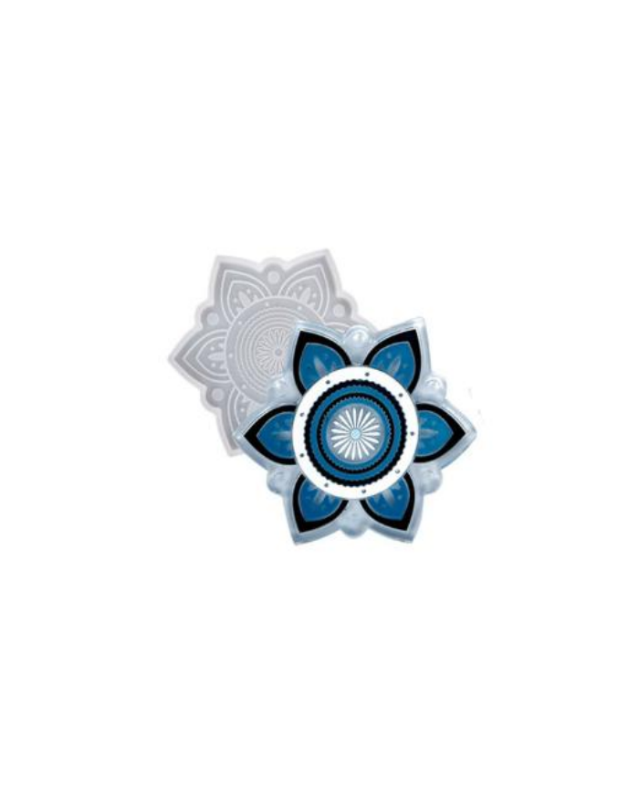 çiçek desenli dekoratif silikon kalıp - 109x109 mm-Kod:389