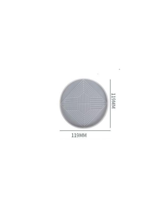 desenli bardak altı silikon kalıp - 119x119 mm-Kod:392