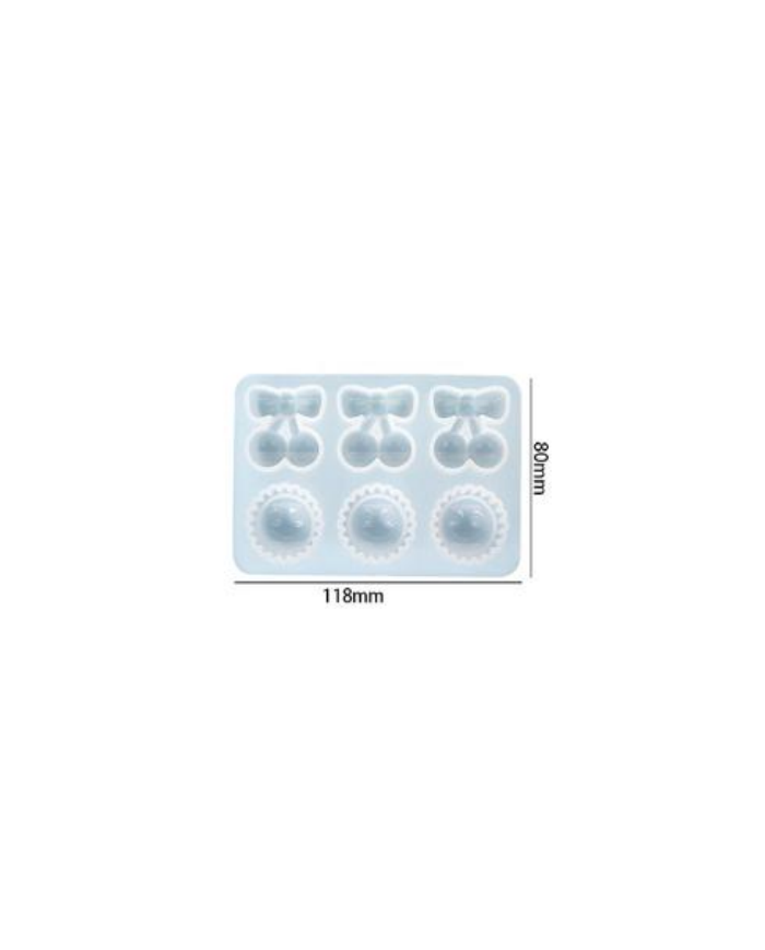 kiraz desenli dekoratif silikon kalıp - 118x80 mm -Kod:385