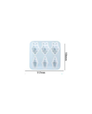 üzüm - dondurma desenli dekoratif silikon kalıp - 117x106 mm-Kod:388