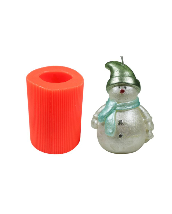 Noel Konseptli Kardan Adam Silikon Mum Kalıbı M-119