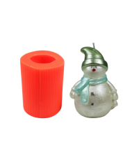 Noel Konseptli Kardan Adam Silikon Mum Kalıbı M-119