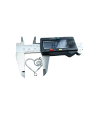 Spiral Kalp Model Metal kolye Ucu - gümüş