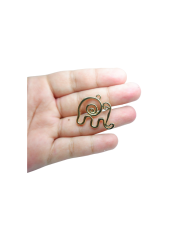 Spiral Fil  Model Metal kolye Ucu - Gold