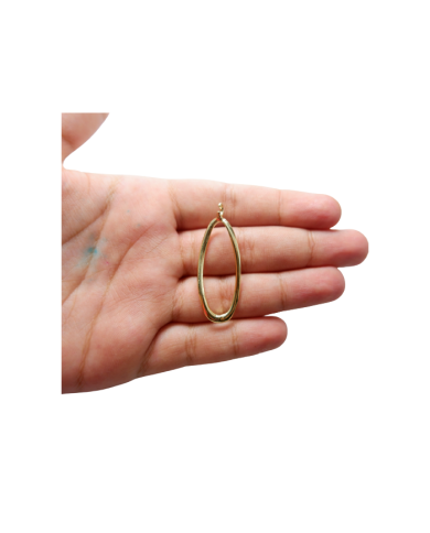 Elips Model Metal kolye Ucu - Gold