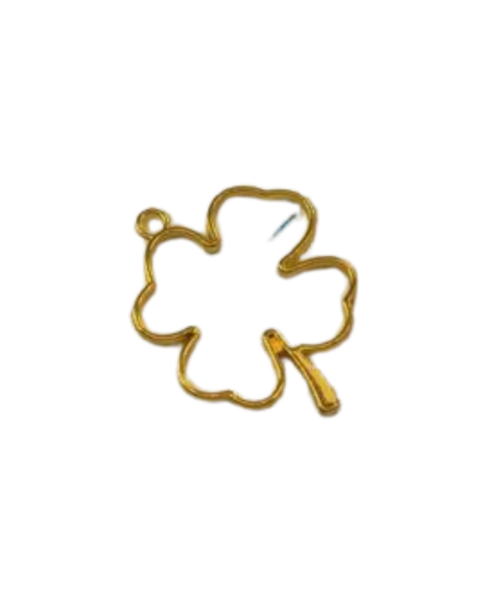 Pirinç Dört Yapraklı Yonca Kolye Ucu - Bijuteri Takı