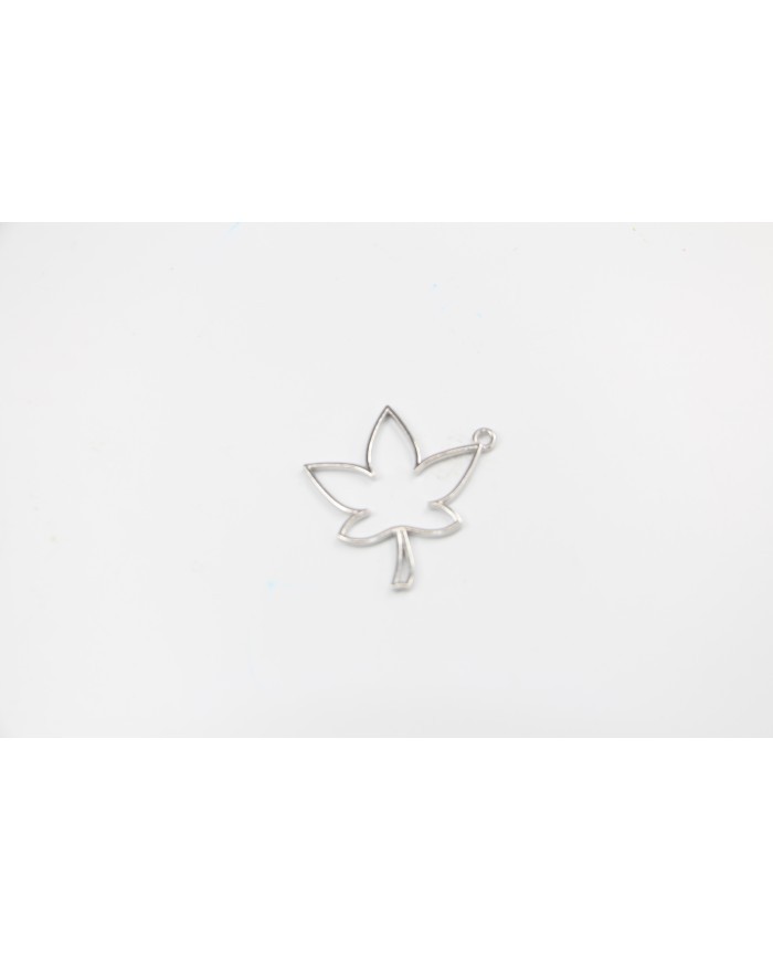 Pirinç Akçaağaç Yaprağı Kolye Ucu - Bijuteri Takı