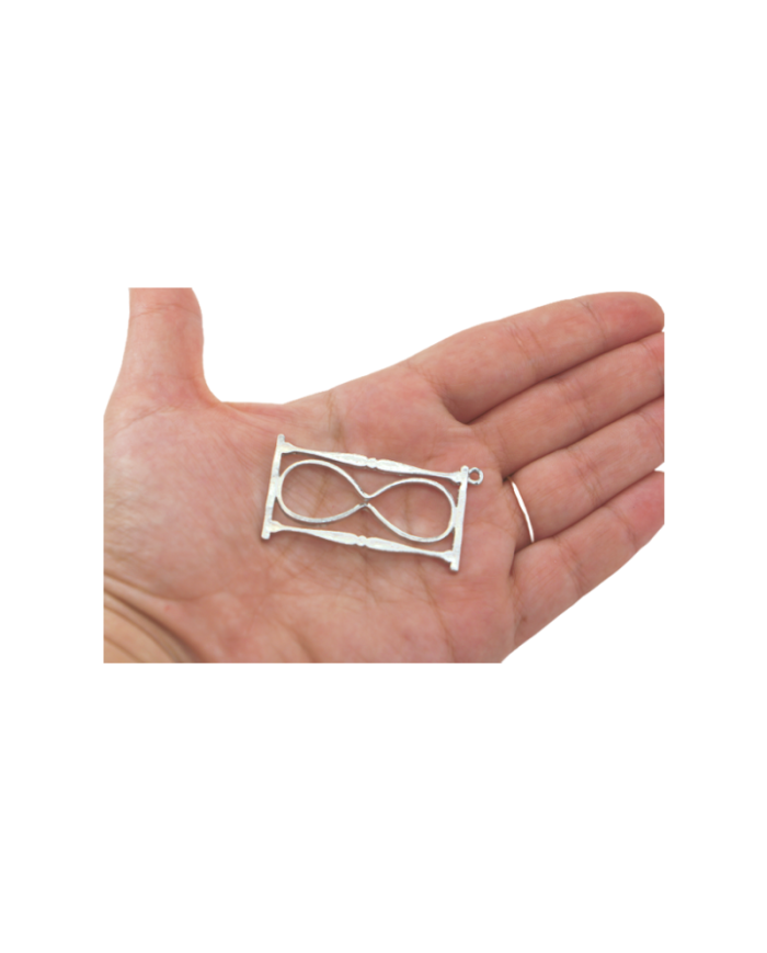 Pirinç Kum Saati Kolye Ucu - Bijuteri Takı