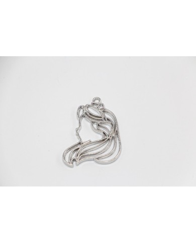 Pirinç Kız Silueti Kolye Ucu - Bijuteri Takı