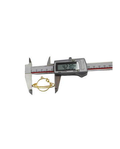 Pirinç Yıldızlı Satürn Kolye Ucu - Bijuteri Takı