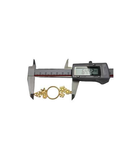 Pirinç Halka Kar Tanesi Kolye Ucu - Bijuteri Takı