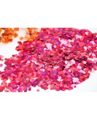 Altıgen Epoksi ve Kozmetik Pulu Glitter 5 Gr  - Kırmızı