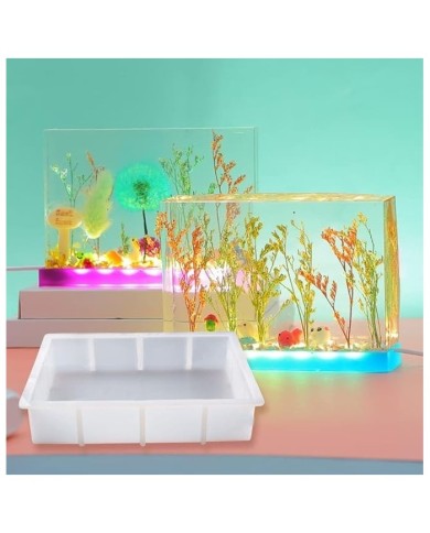 Dekoratif Silikon Kalıp Epoksi Döküm Kalıbı-Dikdörtgen -Kod:1043