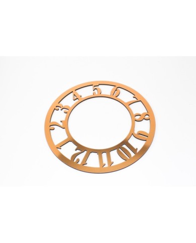 23 Cm Çift Çember Gold Pleksi Saat