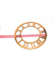 23 Cm Çift Çember Gold Pleksi Saat