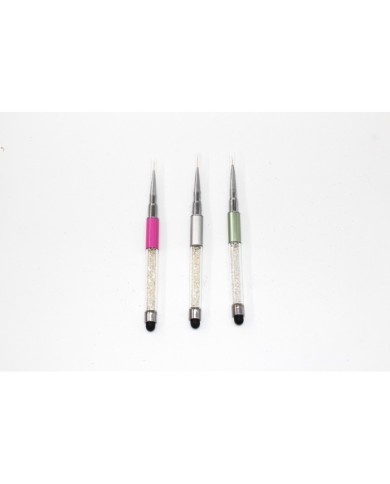 Tırnak ve Epoksi Boyama Fırçası- pembe üçlü set