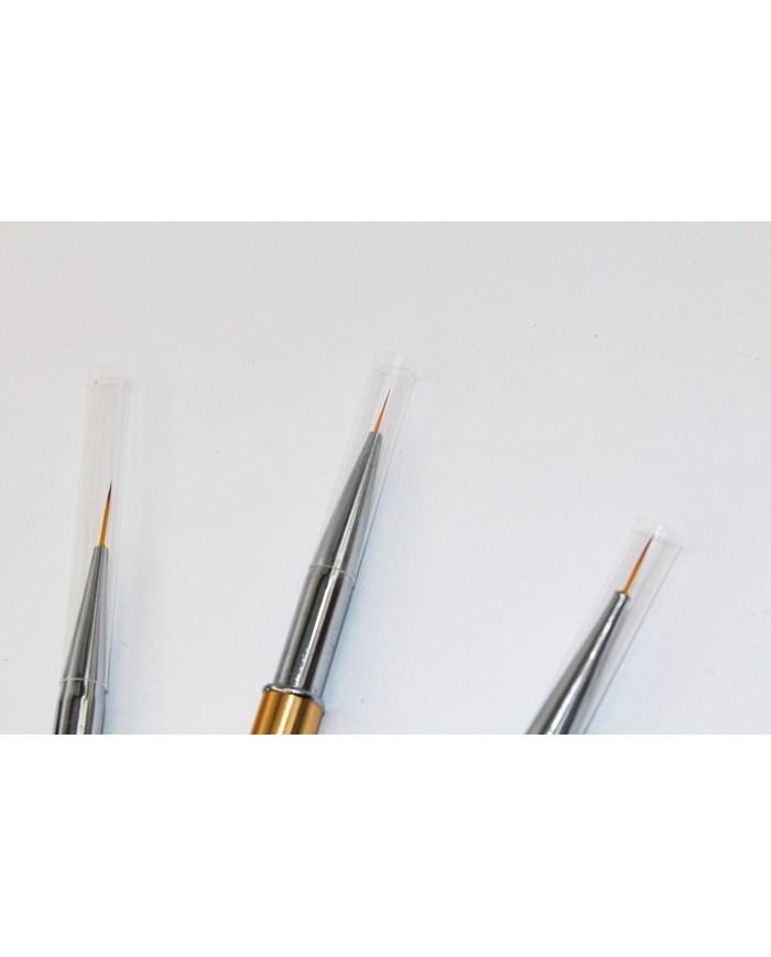 Tırnak ve Epoksi Boyama Fırçası- Altın Üçlü set