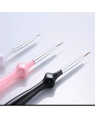 Epoksi Tırnak Boya Fırçası üçgen desenli üçlü set