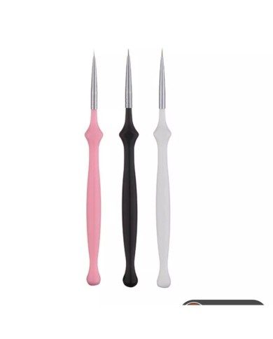 Epoksi Tırnak Boya Fırçası üçgen desenli üçlü set