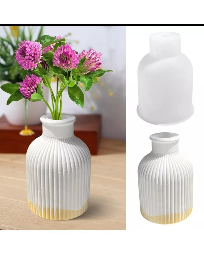 Tombul Saksı Silikon Beton Kalıbı - Kod:1221