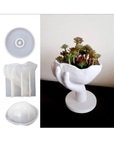 Kase Tutan El -  Epoksi ve Beton Silikon Kalıbı- Kod:428