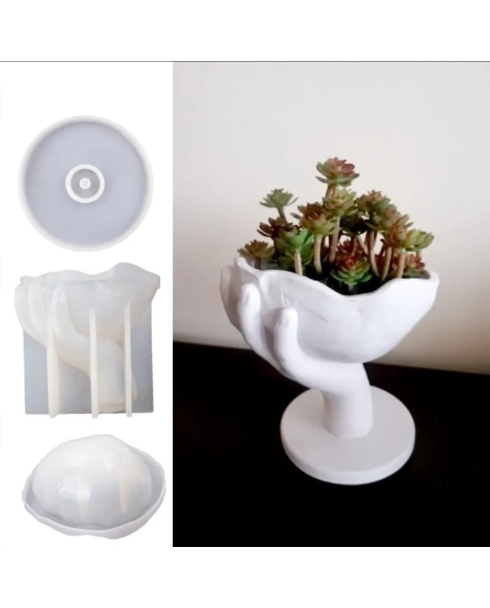 Kase Tutan El -  Epoksi ve Beton Silikon Kalıbı- Kod:428