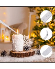 Gümüş Mum Bakım Seti ( Makas,Söndürücü,Raf Plakası,Fitil Çekici)