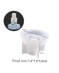 Ortanca Şamdanlık Mum Altlığı - Hobi Silikon Kalıbı - Kod:433