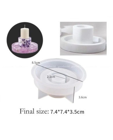 Küçük Mum Altlığı - Hobi Silikon Kalıbı - Kod:413