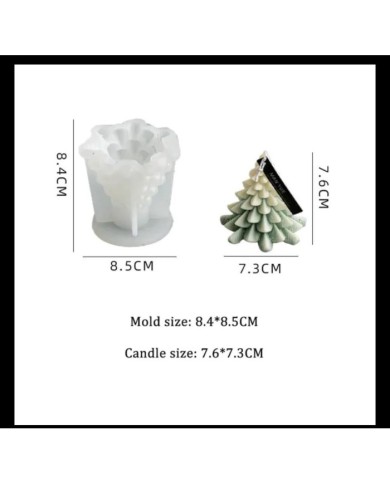 Bodur Çam Mum- Hobi Silikon Kalıbı - Model:2 -Kod:303