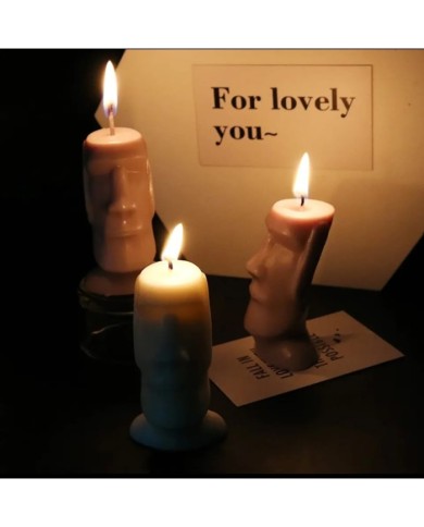 Maoi Heykel Mum- Hobi Silikon Kalıbı - Kod:1093