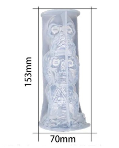 Görmedim/Duymadım/Bilmiyorum Kuru Kafa Mum- Hobi Silikon Kalıbı - Kod:1144