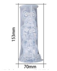 Görmedim/Duymadım/Bilmiyorum Kuru Kafa Mum- Hobi Silikon Kalıbı - Kod:1144