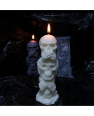 Görmedim/Duymadım/Bilmiyorum Kuru Kafa Mum- Hobi Silikon Kalıbı - Kod:1144