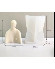 Kalp Atışım Heykel Büst Mum- Hobi Silikon Kalıbı - Kod:1095