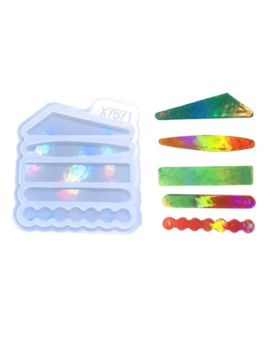 Silikon Hologramlı Toka Kalıbı - Hobi Silikon Kalıbı - Kod:448