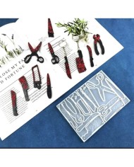 Silikon Makas,Bıçak,Testere Anahtarlık - Hobi Silikon Kalıbı - Kod:466