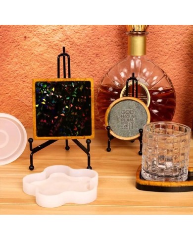 Hologramlı Altıgen Bardak Altı ve Dekoratif - Hobi Silikon Kalıbı -Kod:536