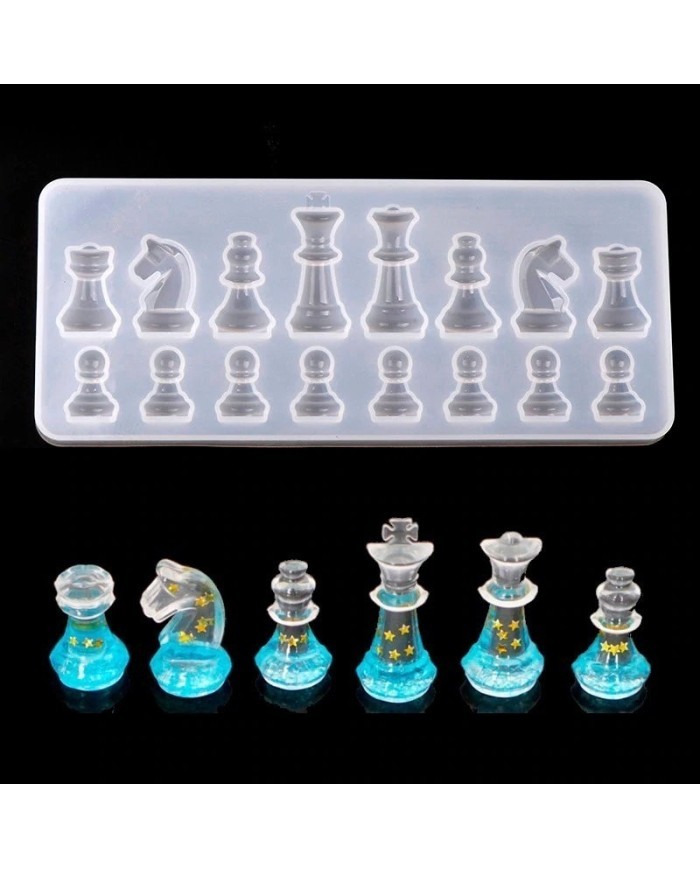 Epoksi ve Beton Silikon Satranç Seti Kalıbı-Kod:316/185