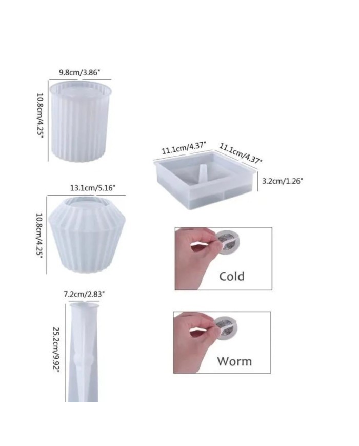 Silikon Model2 Abajur Kalıbı - Hobi Silikon Kalıbı -Kod:482