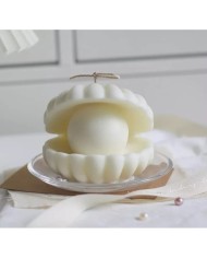 İncili İstiridye Mum Kalıbı - Hobi Silikon Kalıbı -Kod:490