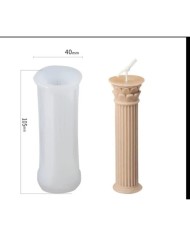 Sütun Model:2 Mum Kalıbı - Hobi Silikon Kalıbı -Kod:528
