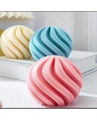 Spiral Küre Mum Kalıbı - Hobi Silikon Kalıbı -Kod:431