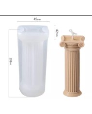 Sütun Model:2 Mum Kalıbı - Hobi Silikon Kalıbı -Kod:528