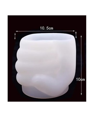 Yumruk Beton Saksı Kalıbı - Hobi Silikon Kalıbı -Kod:1063