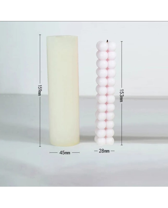 Dikdörtgen Bubble  Mum Kalıbı - Hobi Silikon Kalıbı -Kod:312